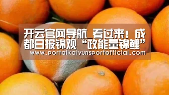 开云官网导航_看过来!成都日报锦观“政能量锦鲤”入围名单公示了(图2) KAIYUN体育